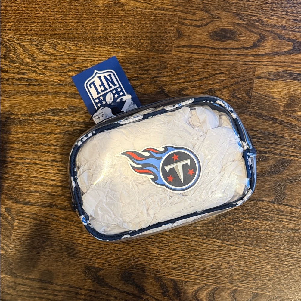 Vera Bradley Tennessee Titans NFL Clear Cosmetic Bag - White & Navy stadium bag